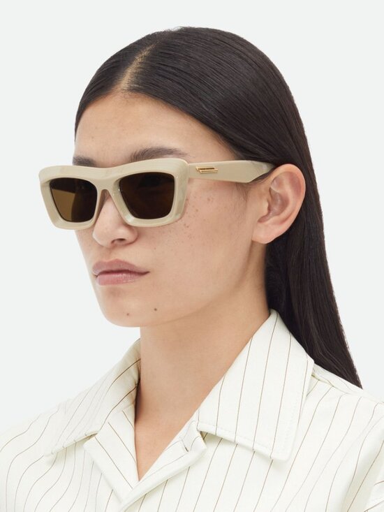 Bottega Veneta BV1283S 003 Sunglasses Brown Square Frame, Brown Lenses main image 5